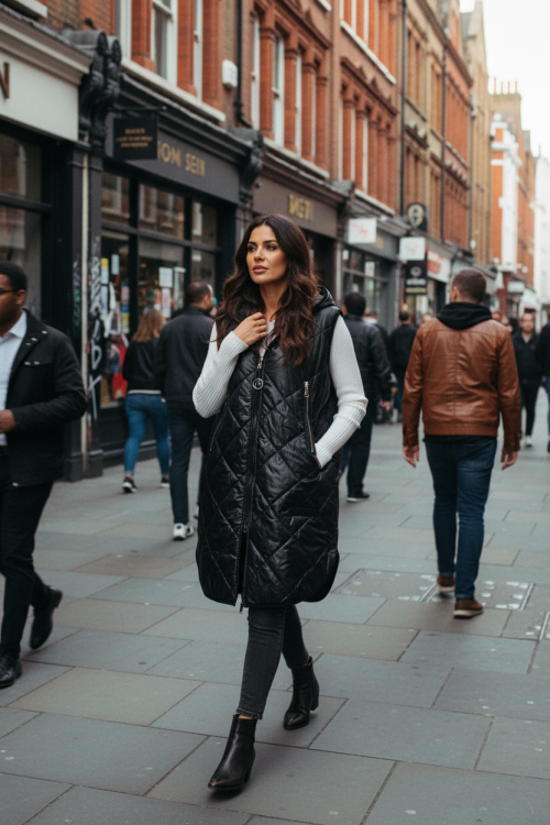 Αμάνικο μπουφάν oversize