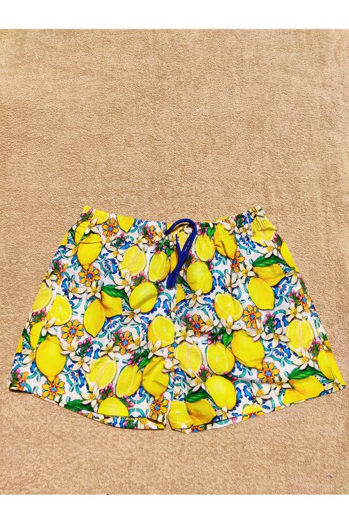 Ανδρικό μαγιό σορτς με print capri lemons!