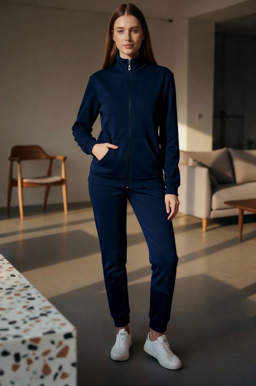 Φόρμα σε ελαστικό βαμβακερό ύφασμα με φερμουάρ