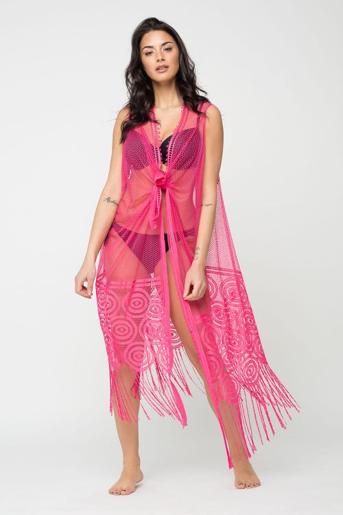 Καφτάνι απο δαντέλα δετό στο στήθος