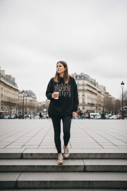 Μπλούζα φουτερ με τύπωμα