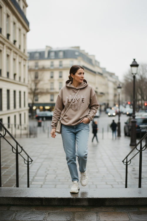 Μπλούζα φουτερ με τύπωμα