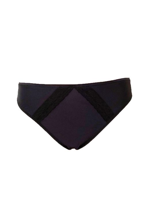 Σλιπ κλασσικο με δαντέλα και ύφασμα microfibre