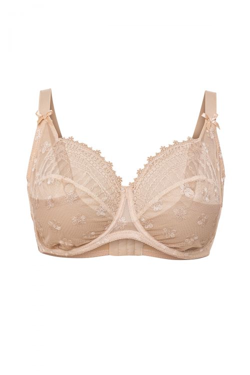 Σουτιέν μαλακό με μπανέλες και κεντημένη δαντέλα.