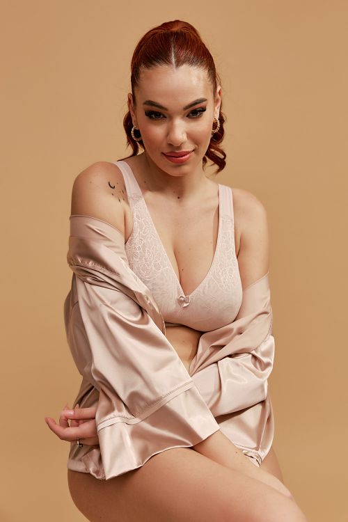 Σουτιέν μαλακό με Power lace, χωρίς μπαλένες  που μικραίνει το στήθος