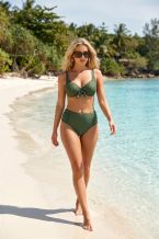  Bikini Set Λαδί με ψηλόμεσο σλιπ.