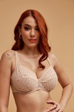 Μαλακό σουτιέν χωρίς ενίσχυση, με κεντημένη δαντέλα.