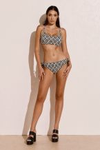 Μπικίνι Geometric – High Support με Bow Detail & Geometric Print Cup D