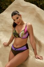 Μπικίνι μαλακό χωρίς επένδυση με ψηλόμεσο σλιπ