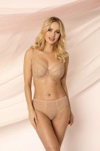 Soft bra with underwire and lace.